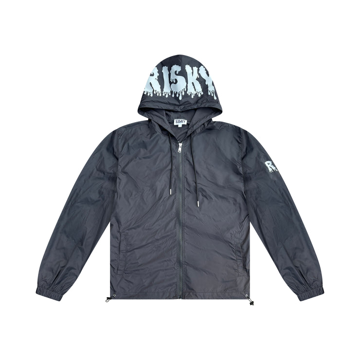 GREY ON BLACK RISKY WIND JACKET