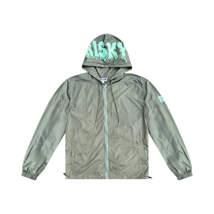 GREEN ON GREEN RISKY WIND JACKET