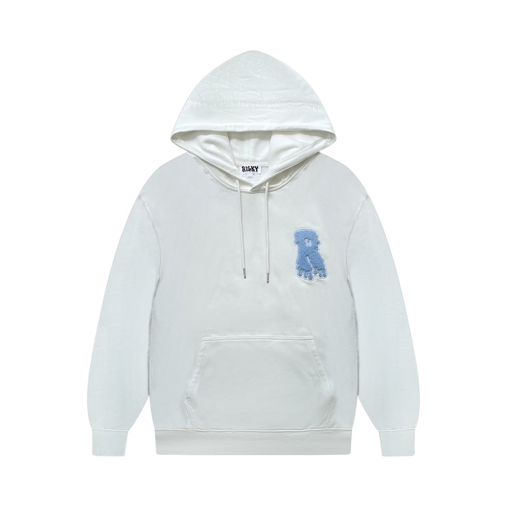 WHITE BABY BLUE RISKY UNIVERSE 2.0 HOODIE