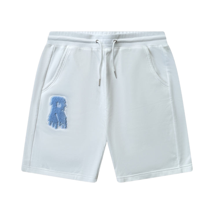 WHITE BABY BLUE RISKY UNIVERSE 2.0 SHORTS